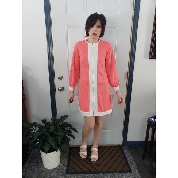 Vintage 60s‎ Mod Neon Pink 3 Piece Minidress Set - Picture 1 of 7